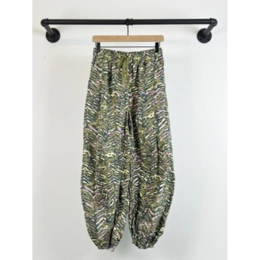 NWOT FP Movement Zephyr Hi Rise Balloon Pants Free People Green Olive Combo XS - Picture 10 of 16